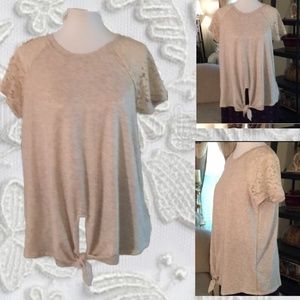 NWT Sweet Bliss Lace Sleeve Top
